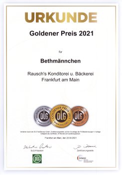 2021 - DLG-prämiert  - Goldner Preis - Bethmännchen
