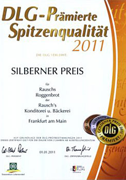 2011 - DLG-prämiert - Silberner Preis - Rauschs Roggenbrot